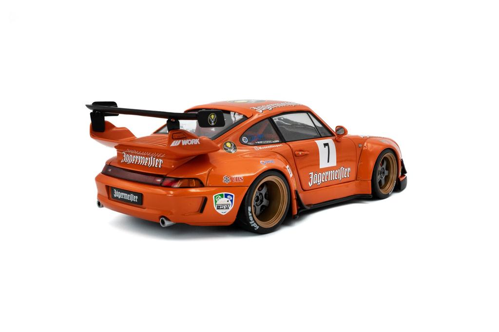 Solido scale Porsche 911 RWB Orange SOLIDO diecast model car 1/18 Jägermeister Rauh-Welt [Used]