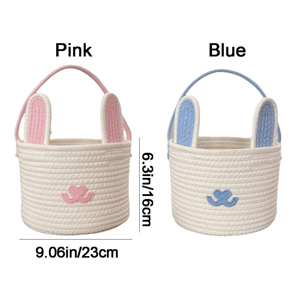 Cotton Rope Easter Egg Basket Cartoon Snacks Candy Storage Basket  Easter Holiday Party