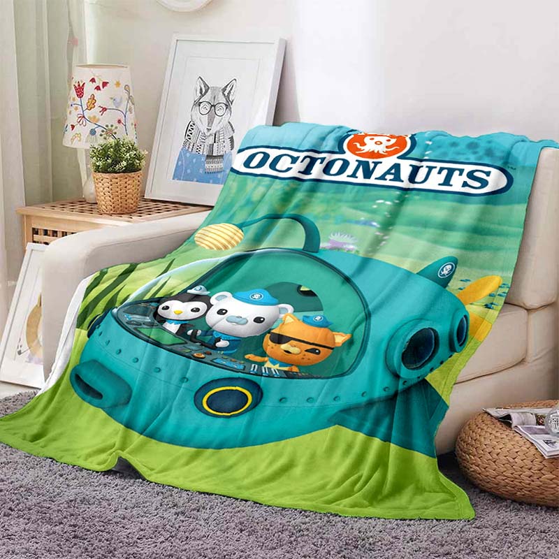 Various styles of Octonauts cartoon cute pattern blankets, 3D printed high-definition sofa blankets, suitable for adults and chi