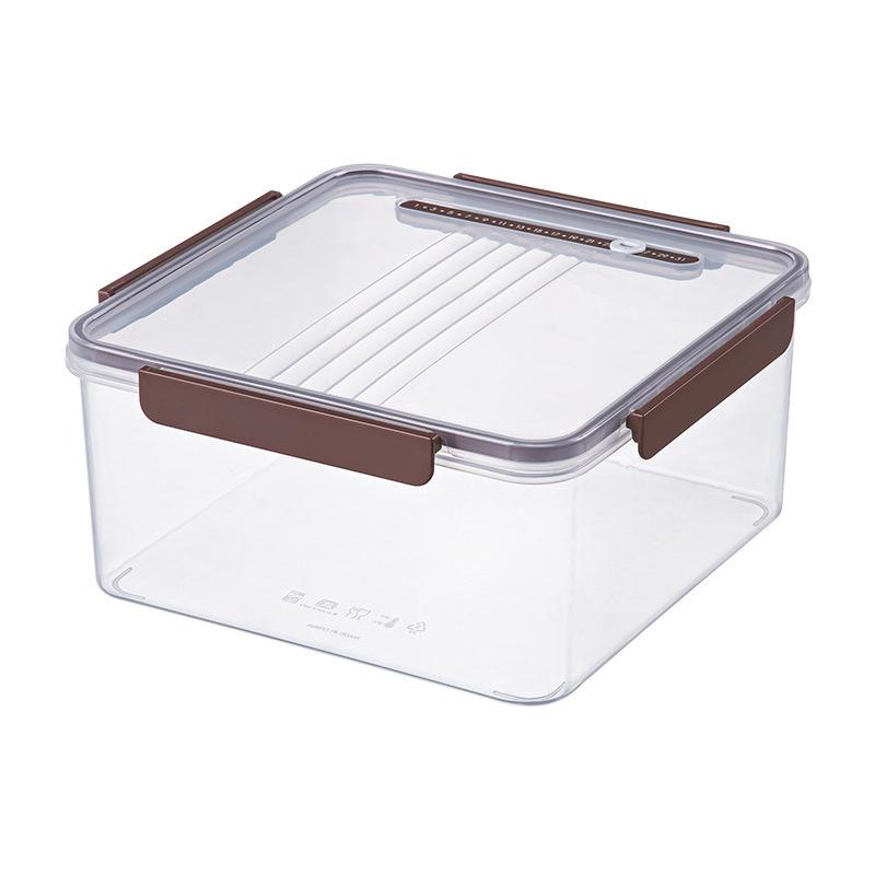 Transparente Hitzebeständige Küchenaufbewahrungsbox für Gemüse & Obst mit Verschluss für Kühlschrank- & Mikrowellenverwendung
