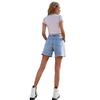 Trendy European & American Women's High-Waist Denim Shorts - Loose, Slimming Fit