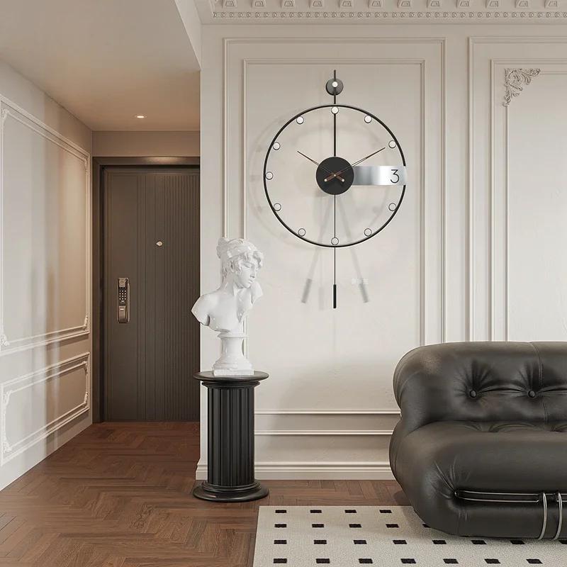 Nordic Wall Clocks Minimalist Decoration Clocks Wall Art Silent Clock Living Room Pendulum Watches Aesthetic Elegant Ornaments