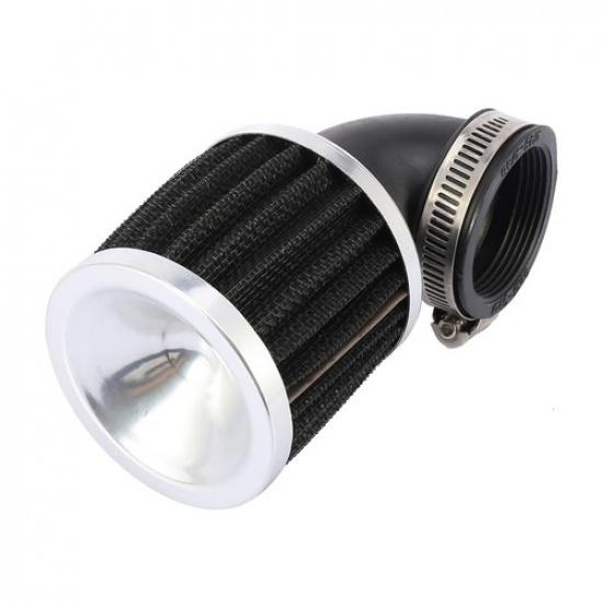 Universal 45mm Inlet Dia 90 Degree Bend Clamp-on Motorcycle Air Intake Filter