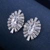 Nordic Style Diamond Stud Earrings: Elegant and Fresh Design for Mature Women