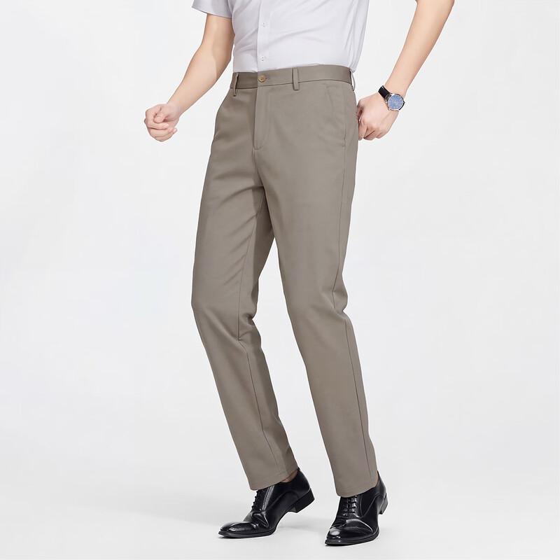 FIRS Men's Silk Linen Blend Straight Casual Pants