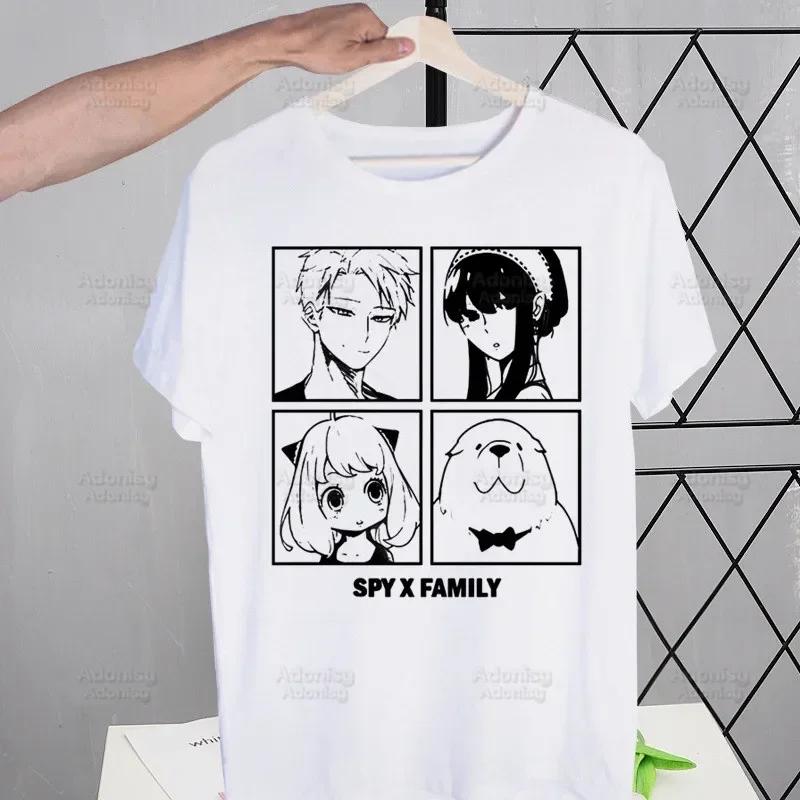 Anya Forger Printed T Shirt Men Yor Forger Tops Tees Harajuku Spy X FAMILY Tshirt Streetwear Hip Hop Male T-shirts