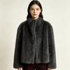 Women's clothing winter new European and American style temperament artificial fur short stand-up collar fluffy coat