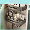Aluminum Bathroom Storage Rack With Hooks For Shower And Toilet Organizer