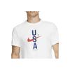 Nike Dri-Fit Logo Print Crew Neck Short Sleeve T-Shirt Men Tops White CK0455-100