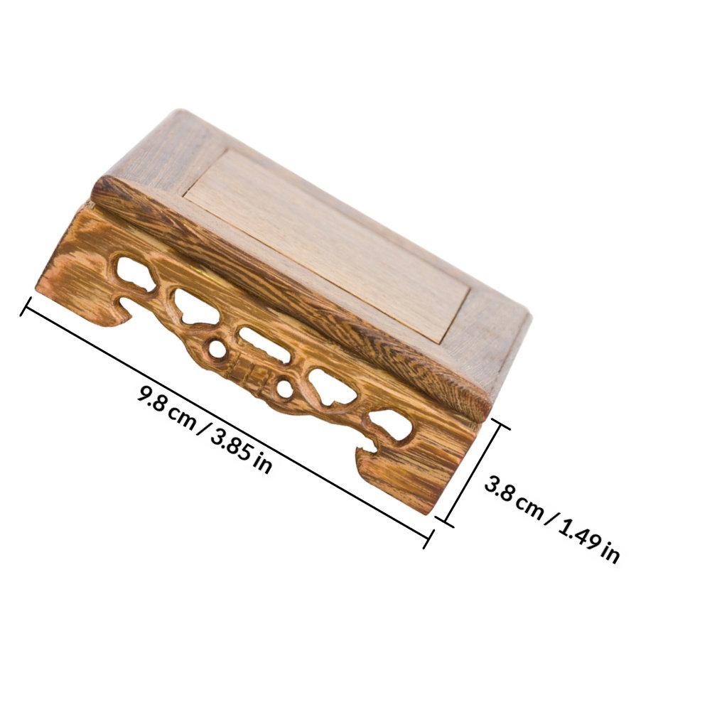 1Pcs Redwood Buddhist Statue Holder Multi-Purpose Wooden Flowerpot Stand for Home Decor Mini Fish Tank Crafts Display Base