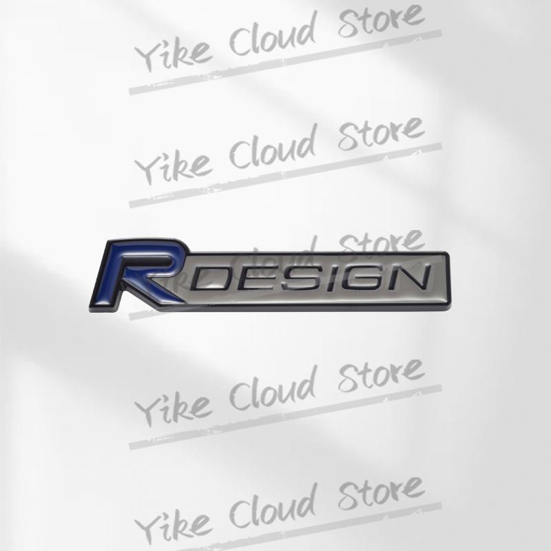 R Design Decoration Emblem 3D Sticker Metal Front Hood Grille Badge For Volvo S40 S60 S80 S90 V60 V40 XC40 XC60 XC90 XC70 V70 T6