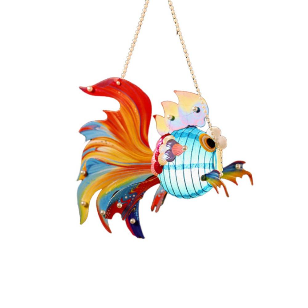 3D Koi Goldfish Lanterns Good Luck DIY Lantern Material Kit Cultural Events синий