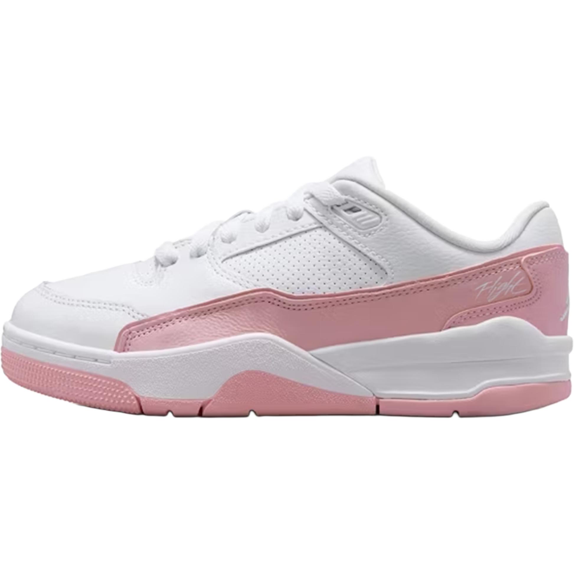

New Jordan FLIGHT COURT Low top Children s Basketball Shoes Pink White Teenagers HF3333-161 38