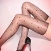 Cute Polka Dot/Love Heart Pattern Ultra-thin No Edge Design High Elastic Stockings Sexy Oil Shiny Silky Over Knee Thigh Socks
