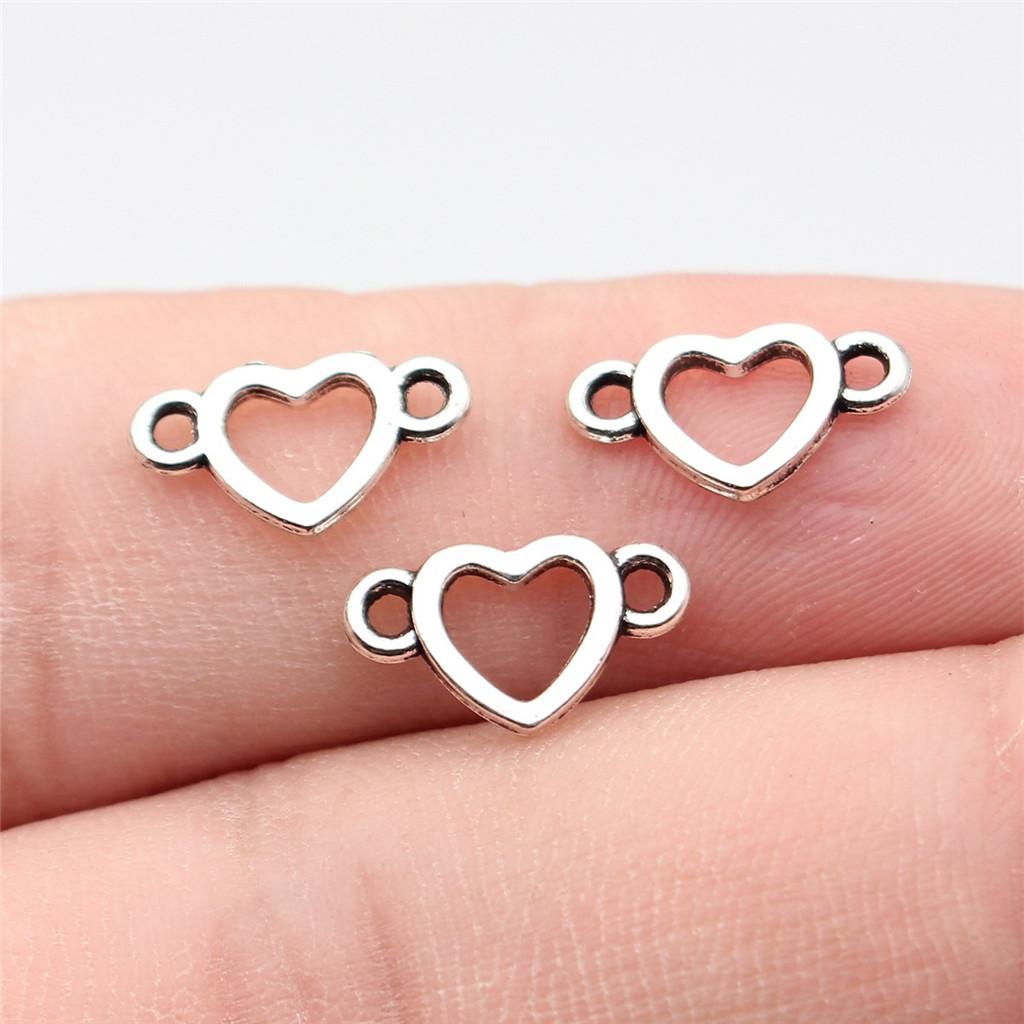 Heart Connectors Love Symbol Antique Bronze Zinc Alloy Jewelry Making DIY Jewelry Making Style Pendant Connectors