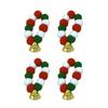 4pcs Festival Plush Pet Collars with Pompoms Bells Charm Colorful Furry Birthday Collar for Cats and Dogs