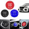 Car Start Switch Button Auto Decorative Stickers Ring Circle Trims Protective Cover Car Accessories for BMW X5 E70 X6 E71 3Serie