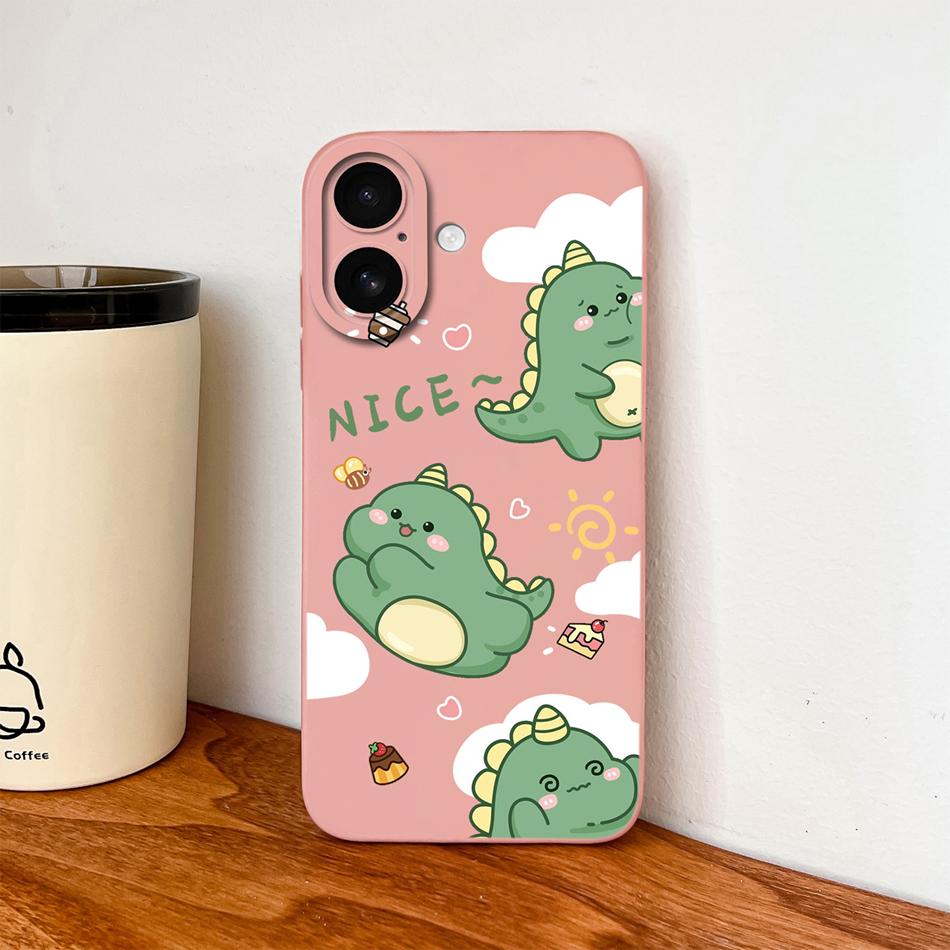 For iPhone 17 Pro Max / iPhone Air Phone Case Lovely Cartoon Liquid Silicone Full Coverage Anti Drop Bumper For iPhone17 Fundas