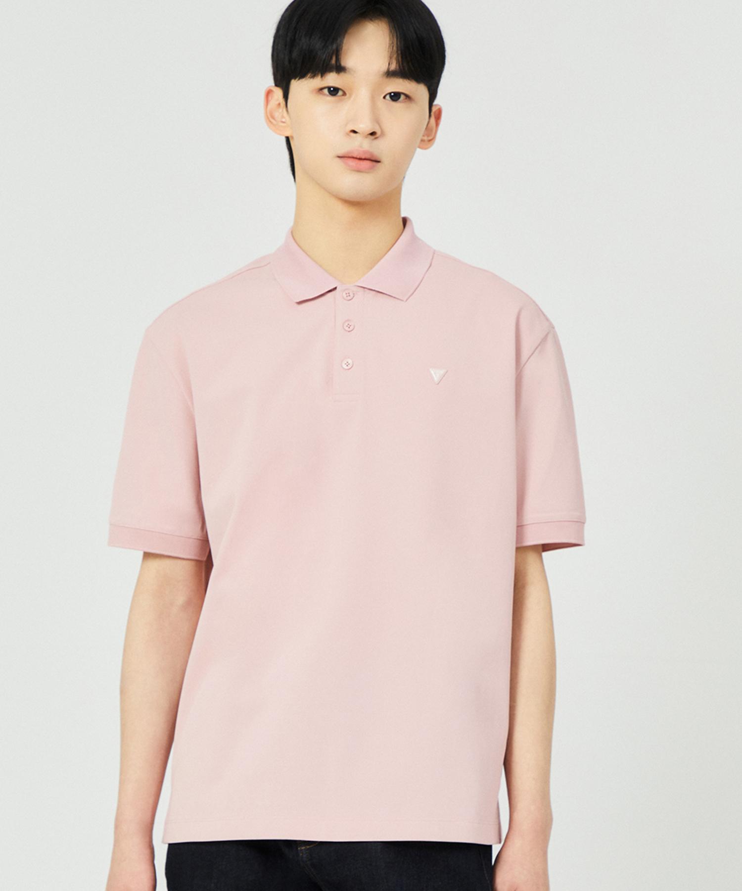 Guess 3-Color Men S Semi-Overfit Collared Short Sleeve Tee Np2Ke411 Blk/Xl