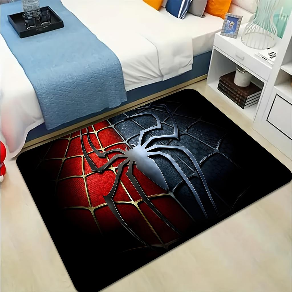 Marvel 1pc Cartoon Print Themed Rug | Spider-Man Shadow Duel Pattern Doormat | 80x50 Rectangle | Home Decor Living Room Carpet