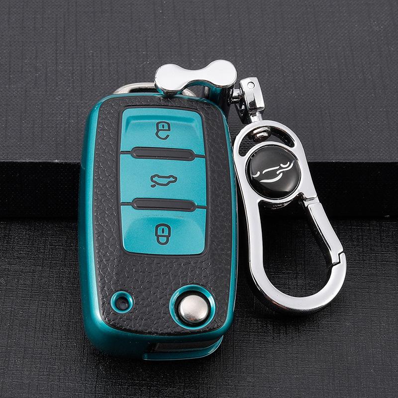 Skoda Key Case for Octavia, Superb, Rapid, Spaceback, Hao Rui, Fabia, Kamiq, Yeti. Car Bag & Buckle Set.