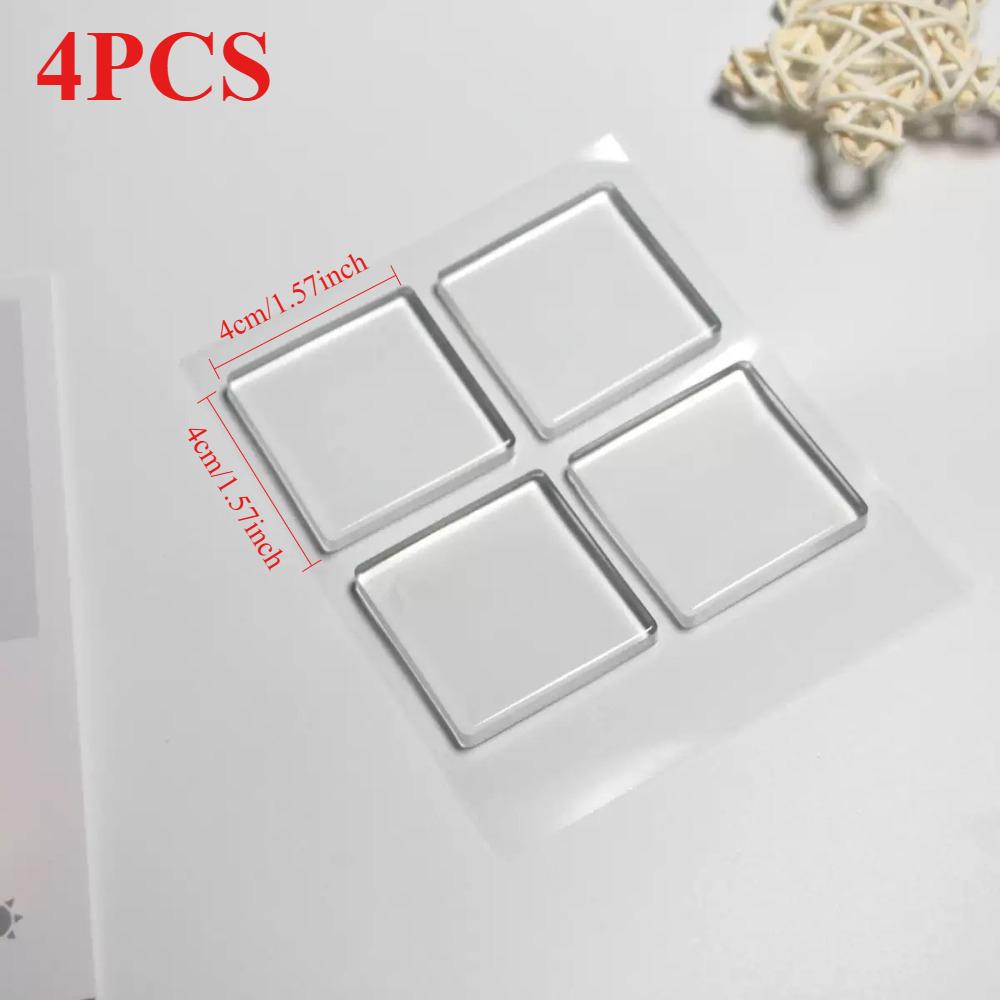 Self Adhesive Silicone Anti Vibration Mat 4PCS Non Slip Pad for Washing Machine Transparent Home Bathroom Pads Furniture Sliders