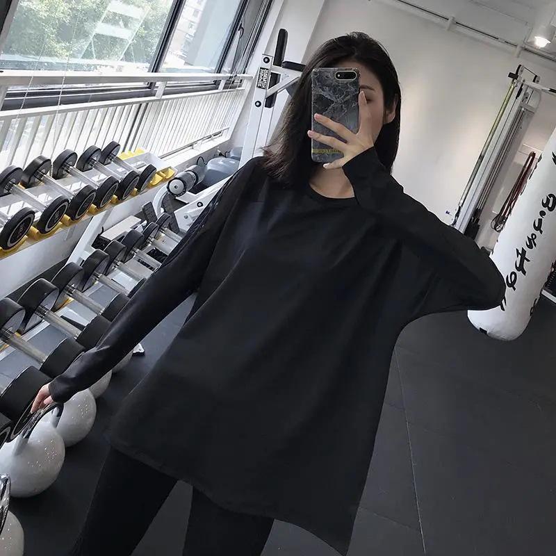 Dámský rychleschnoucí top s dlouhým rukávem na jógu - Prodyšný, ležérní, volný střih pro běh a fitness