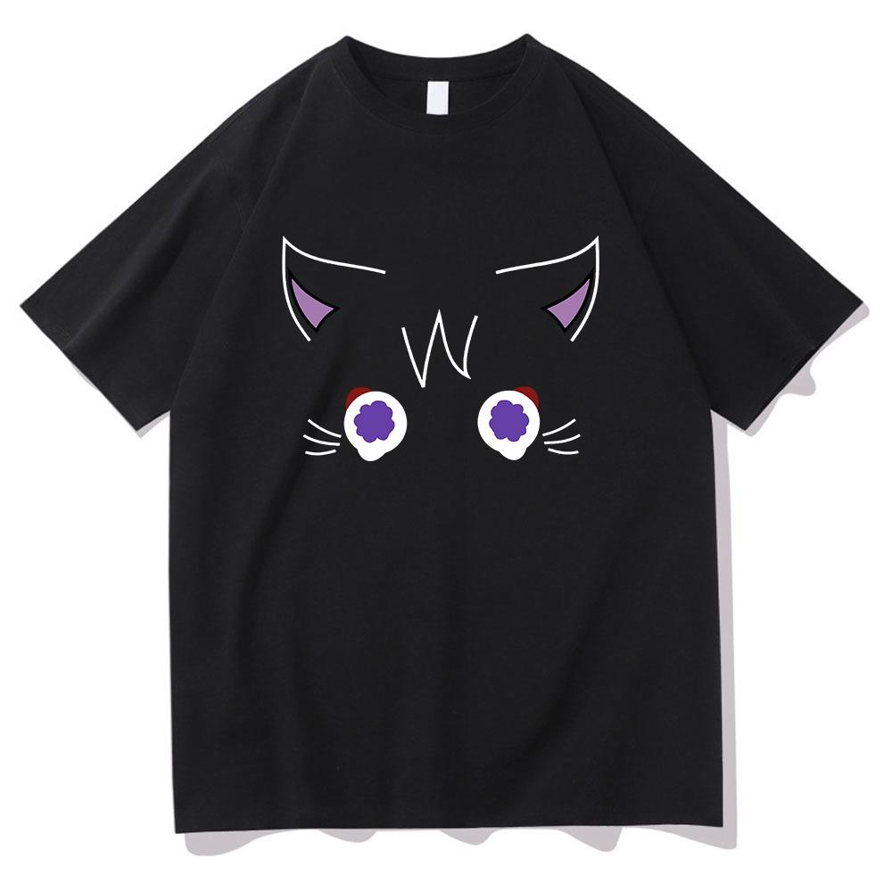 Genshin Impact Scaramouche Cat T Shirt Funny Men/women Clothing Harajuku Summer Tops Vintage Unisex  Graphic T Shirts M