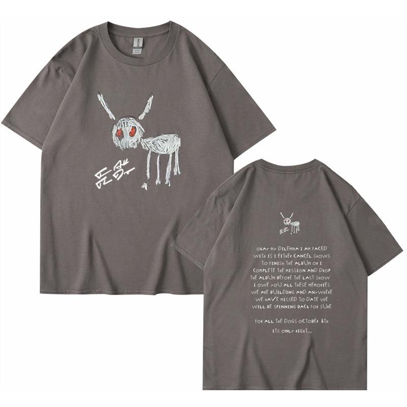 Vintage Print T-shirt Men Women Casual Cotton Short Sleeve T-shirts Hip Hop Gothic Popular Streetwear S