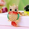 Owl Crystal Keyring Charm Pendant Handbag Purse Bag for Key Ring Chain Keychain