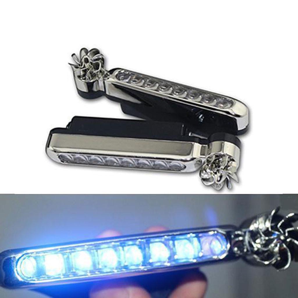 

8-светодиодные ветровые автомобильные DRL дневные ходовые огни противотуманные фары A серебряный