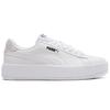 Puma Lily Platform Leather White Women Sneakers Black 384617-01