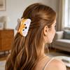 Hair Claw Cartoon Panda Fox Design Back Head Hair Clip Anti-slip Teeth Strong Grip Shark Hair Clip Lightweight Hair Accessory
