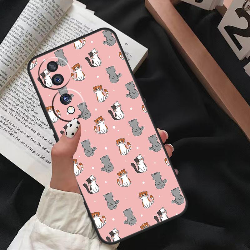 Funny Cat Collage Case For Honor 70 50 90 Lite 8X 9X X6 X7 X8 X9 Honor X8a X9a X7a X6a Magic 5 Pro Cover
