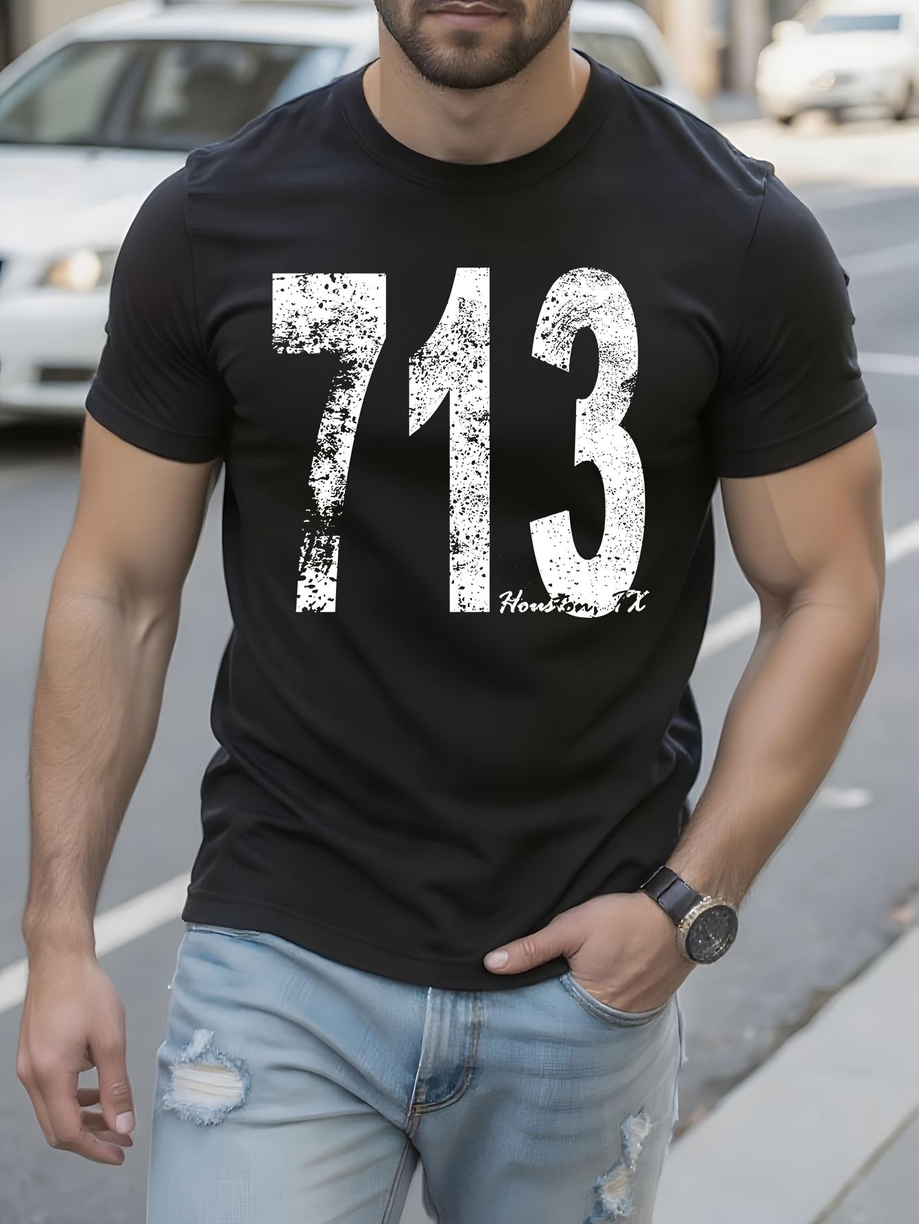 Houston Texas Area Code 713 Vintage Tshirt - Heavyweight ... S