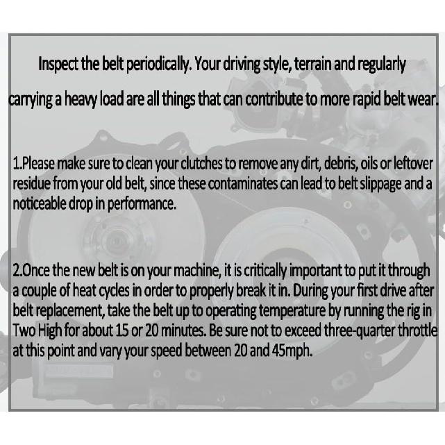 QYMOTO Hisun 400 Drive Belt 25300-003-0000 Compatible with Hisun 400 UTV ATV, HS400,Sector 400,Co-Leman UT400,Massimo MSU400