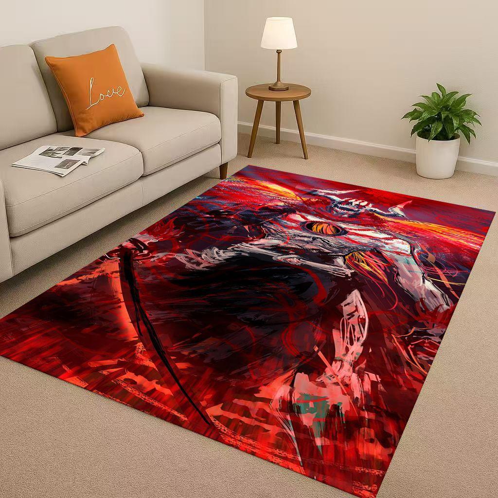 Anime Bleach Kurosaki Ichigo Cartoon Wohnzimmer Rutschfester Teppich für Schlafzimmer Sofa, Leicht zu reinigen Heimdekoration Fußmatte Spielmatte