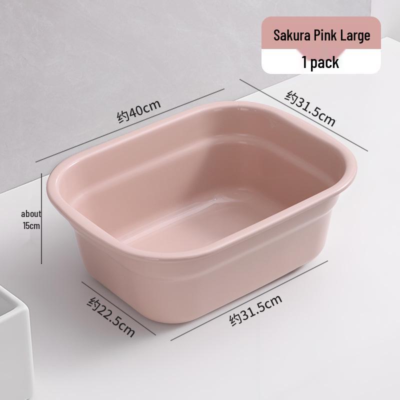 Large Rectangular Plastic Washbasin for Laundry, Vegetables, and Baby Care
