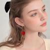 Sweet Strawberry Stud Earrings for Women Shiny Red Rhinestone Fruit Pendant Earrings Temperament Charms Party Wedding Jewelry