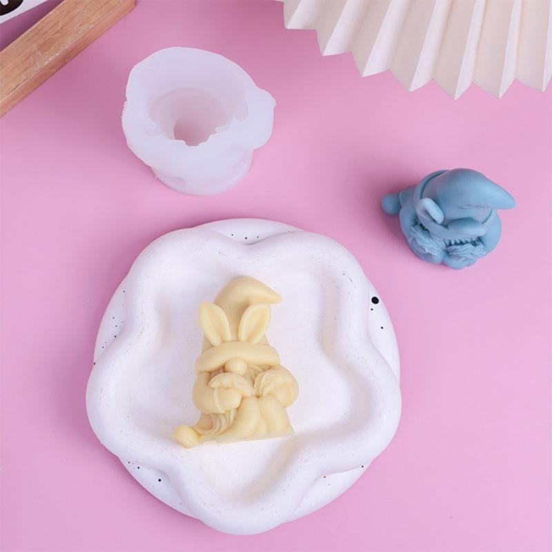 3D Easters Gnomes Candle Molds Casting Molds Christmas Silicone Mould Ornament Candle Making Molds Epoxy Resin Molds