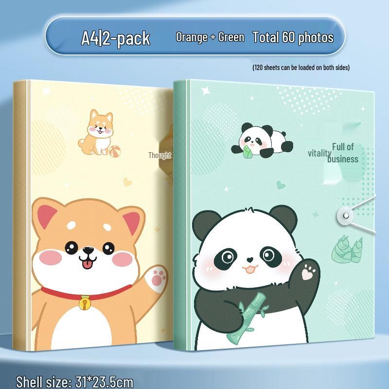 A4 Multi-Layer Transparent Document Folder with Loose-Leaf Inserts for Students