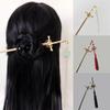 New Punk Metal Sword Tassels Hairpin Chinese Style Simple Hair Sticks For Women DIY Hairstyle Design Tools Accessories