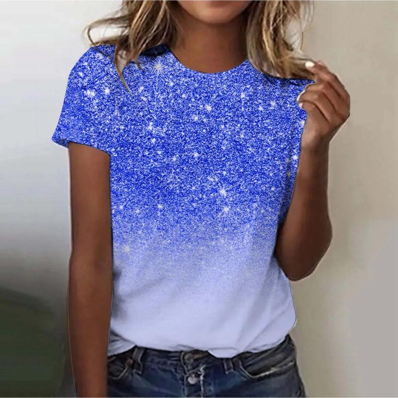 Women's Street Fashion T-shirt Dreamy Star 3D Printed Short Sleeve