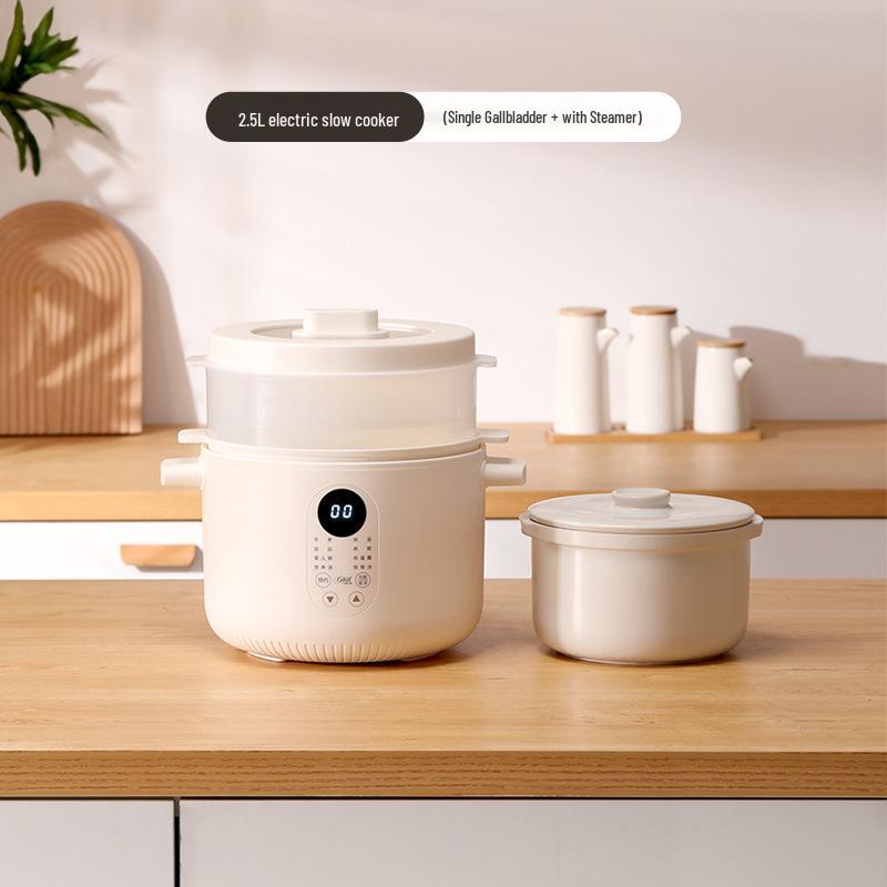 3L Multi-Function Electric Ceramic Stew Pot with Timer for Healthy Cooking