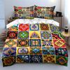 Colorful Tile Pattern Decor Set Multiple Sizes Kid'S And Adults' Bedroom Exquisite 3Pc Bedding Set, Gift