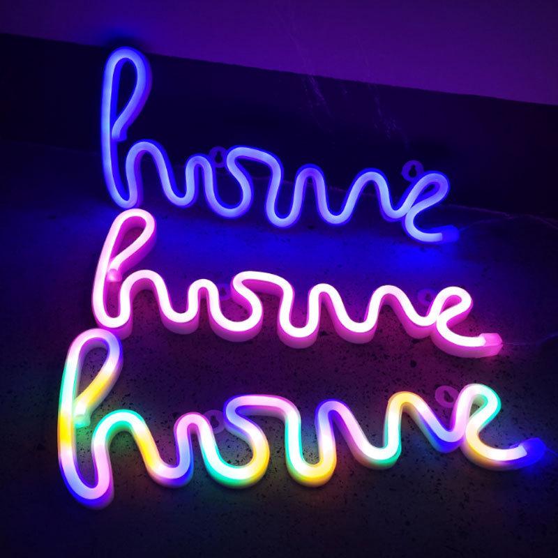 Herz & Stern LED Neon Mondlicht