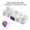 30pcs Guitar Picks ABS Plectrums with Storage Box Large Teardrop Shape Big Thickness 1mm 2mm 3mm Guitar Pick Accessories TMZ
