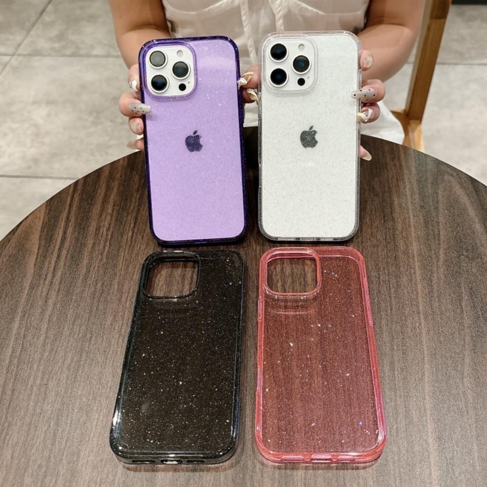 Transparent Glitter Case for iPhone 17 Air 16 15 14 13 12 Pro Max 11 17Pro Luxury Starry Sky Reflective Shiny Bumper Back Cover