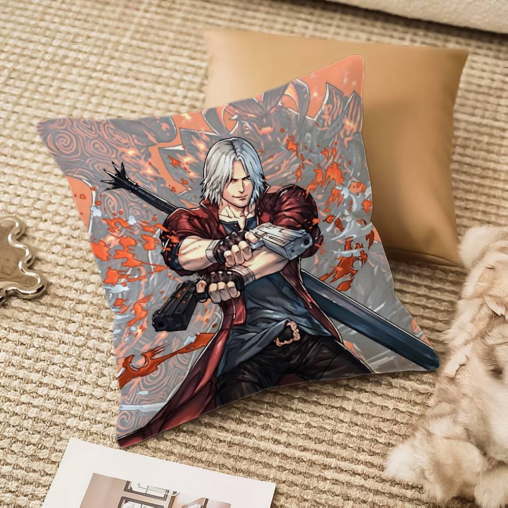 D-Devil May C-Cry Pillow Case Anti-dustmite Invisible zipper Sofa Bed