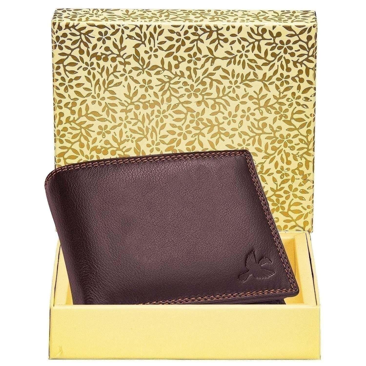 Мужской бумажник Stella Aqua с RFID-блокировкой из кожи синий — фото 8